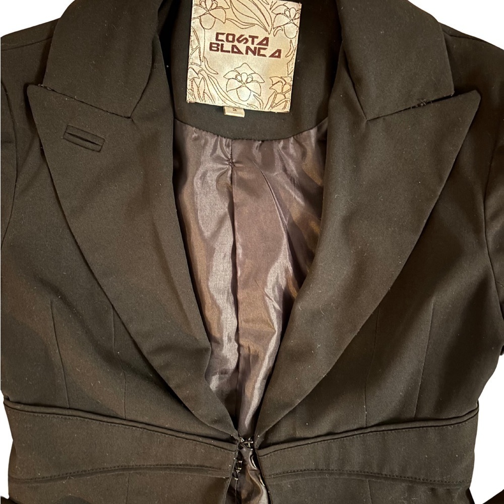 Y2K Costa Blanca Women's Black Fitted Blazer - Picture 3 of 5